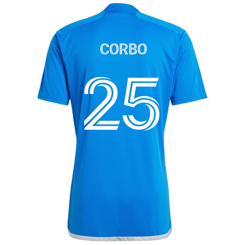 Herren Gabriele Corbo #25 Blau Weiss Heimtrikot Trikot 2024/25 T-Shirt