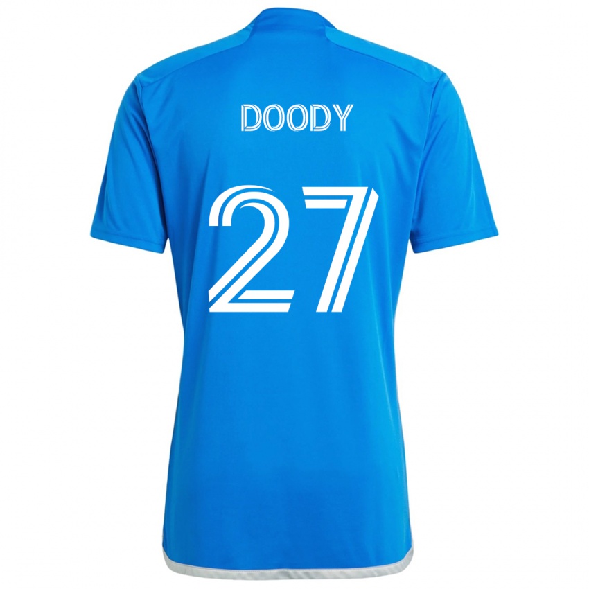 Herren Grayson Doody #27 Blau Weiss Heimtrikot Trikot 2024/25 T-Shirt