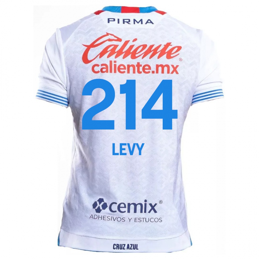 Herren Mateo Levy #214 Weiß Blau Auswärtstrikot Trikot 2024/25 T-Shirt