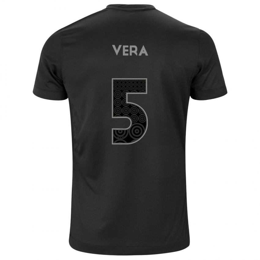 Herren Fausto Vera #5 Schwarz Auswärtstrikot Trikot 2024/25 T-Shirt