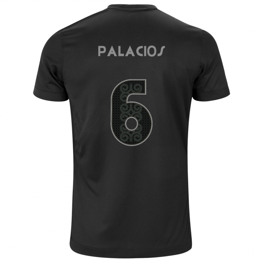 Herren Diego Palacios #6 Schwarz Auswärtstrikot Trikot 2024/25 T-Shirt