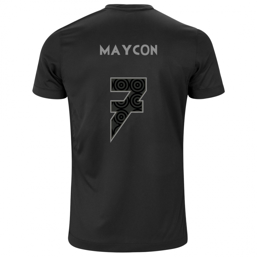 Herren Maycon #7 Schwarz Auswärtstrikot Trikot 2024/25 T-Shirt