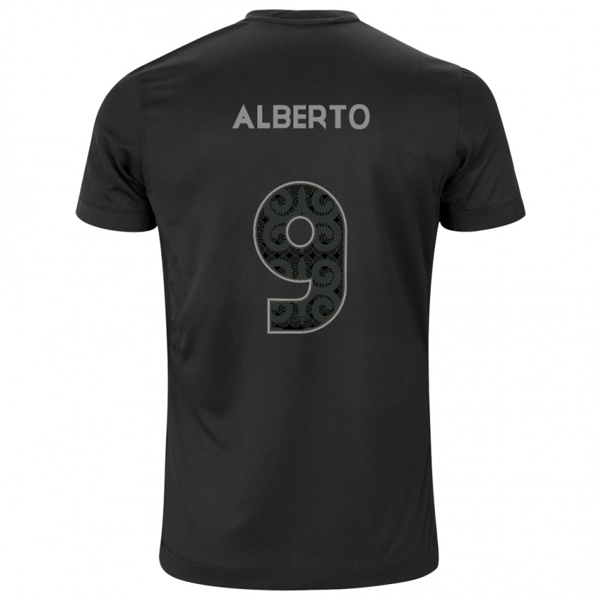 Herren Yuri Alberto #9 Schwarz Auswärtstrikot Trikot 2024/25 T-Shirt