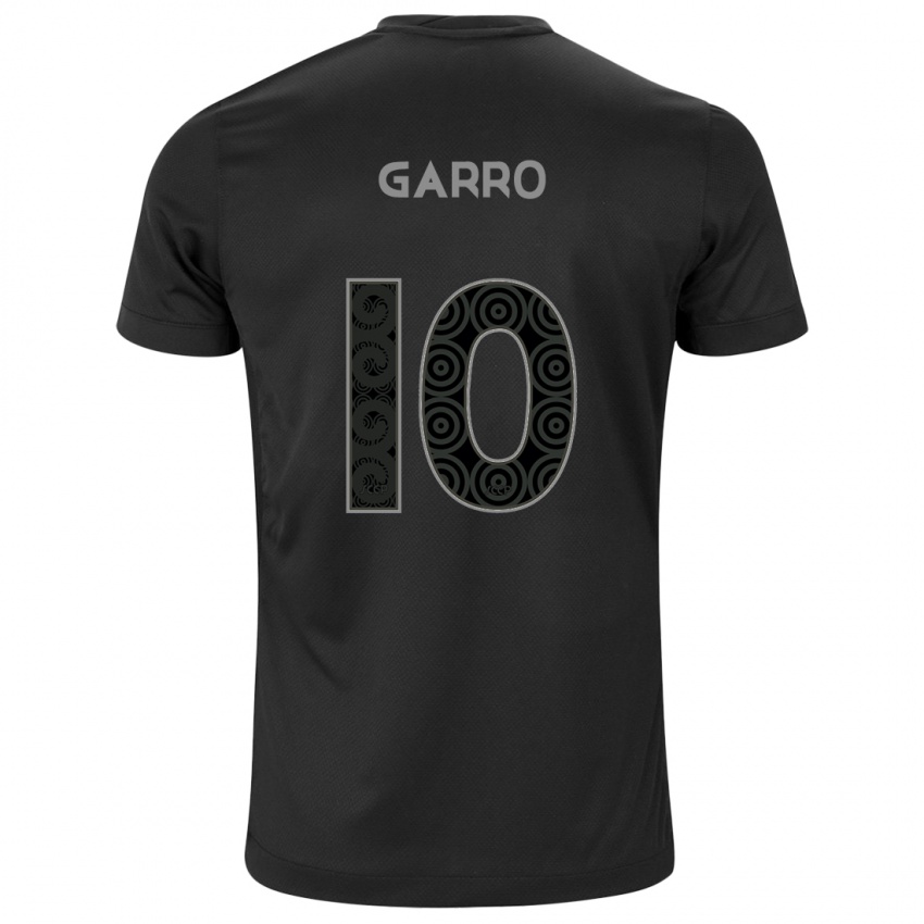 Herren Rodrigo Garro #10 Schwarz Auswärtstrikot Trikot 2024/25 T-Shirt