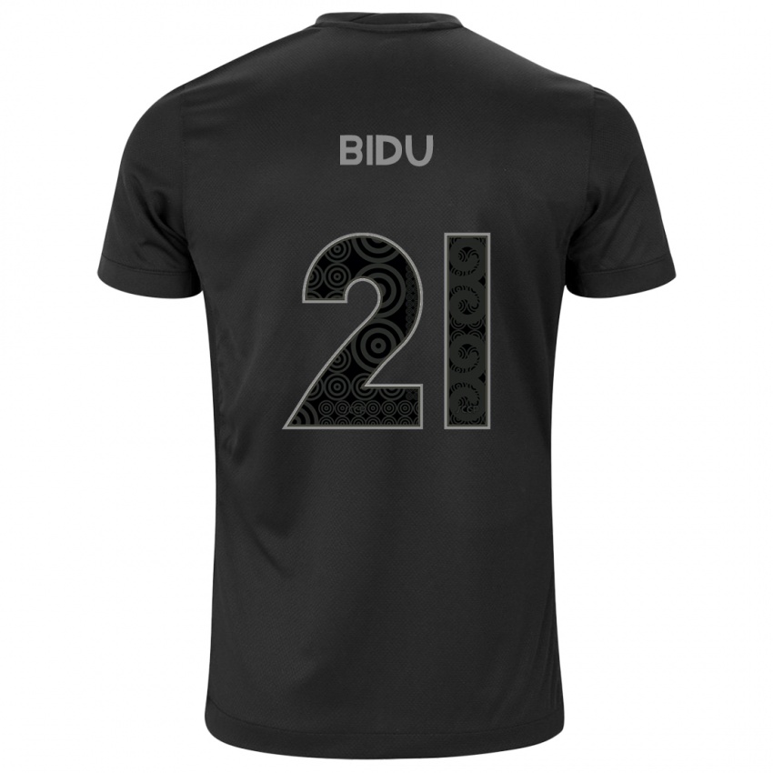 Herren Matheus Bidu #21 Schwarz Auswärtstrikot Trikot 2024/25 T-Shirt