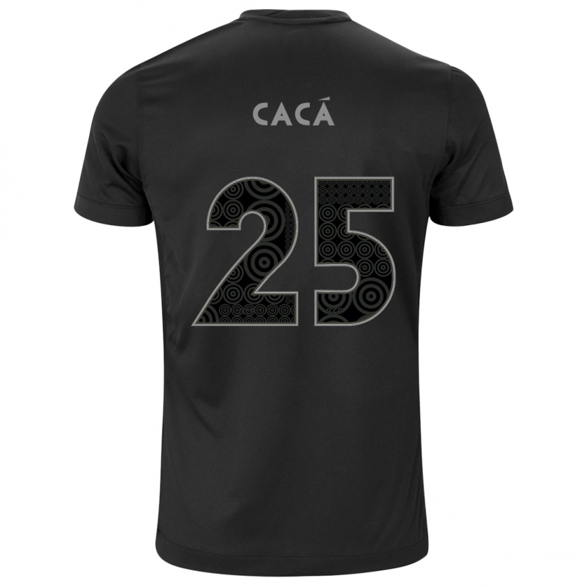 Herren Cacá #25 Schwarz Auswärtstrikot Trikot 2024/25 T-Shirt