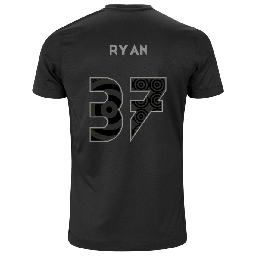 Herren Ryan #37 Schwarz Auswärtstrikot Trikot 2024/25 T-Shirt