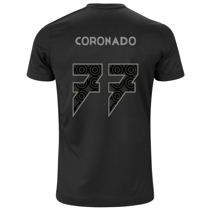 Herren Igor Coronado #77 Schwarz Auswärtstrikot Trikot 2024/25 T-Shirt