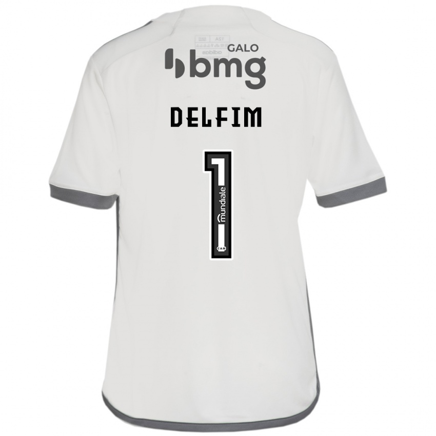 Herren Gabriel Delfim #1 Cremefarben Auswärtstrikot Trikot 2024/25 T-Shirt