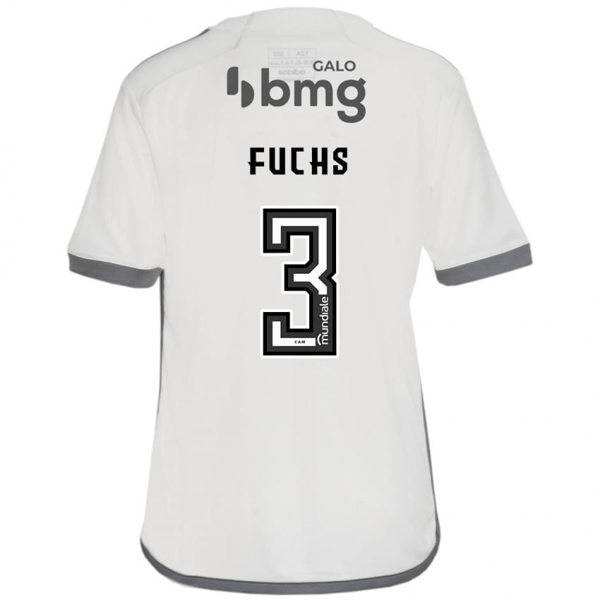 Herren Bruno Fuchs #3 Cremefarben Auswärtstrikot Trikot 2024/25 T-Shirt