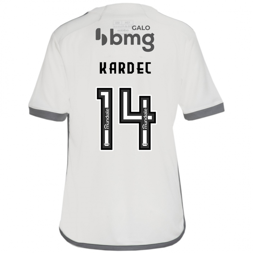 Herren Alan Kardec #14 Cremefarben Auswärtstrikot Trikot 2024/25 T-Shirt