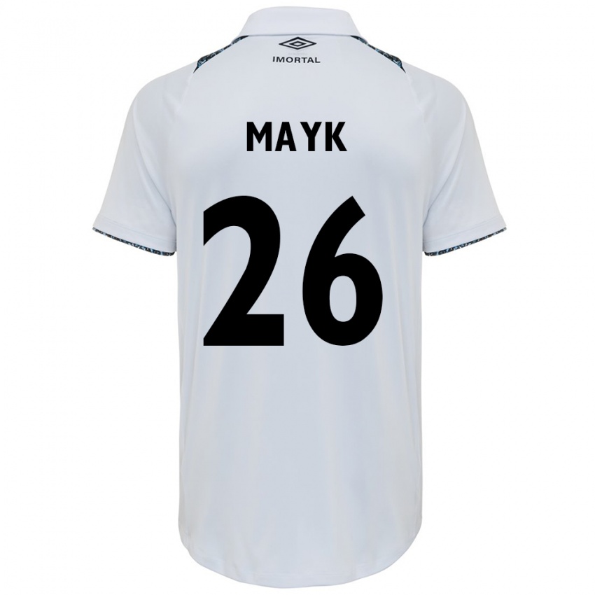 Herren Mayk #26 Weiß Blau Auswärtstrikot Trikot 2024/25 T-Shirt