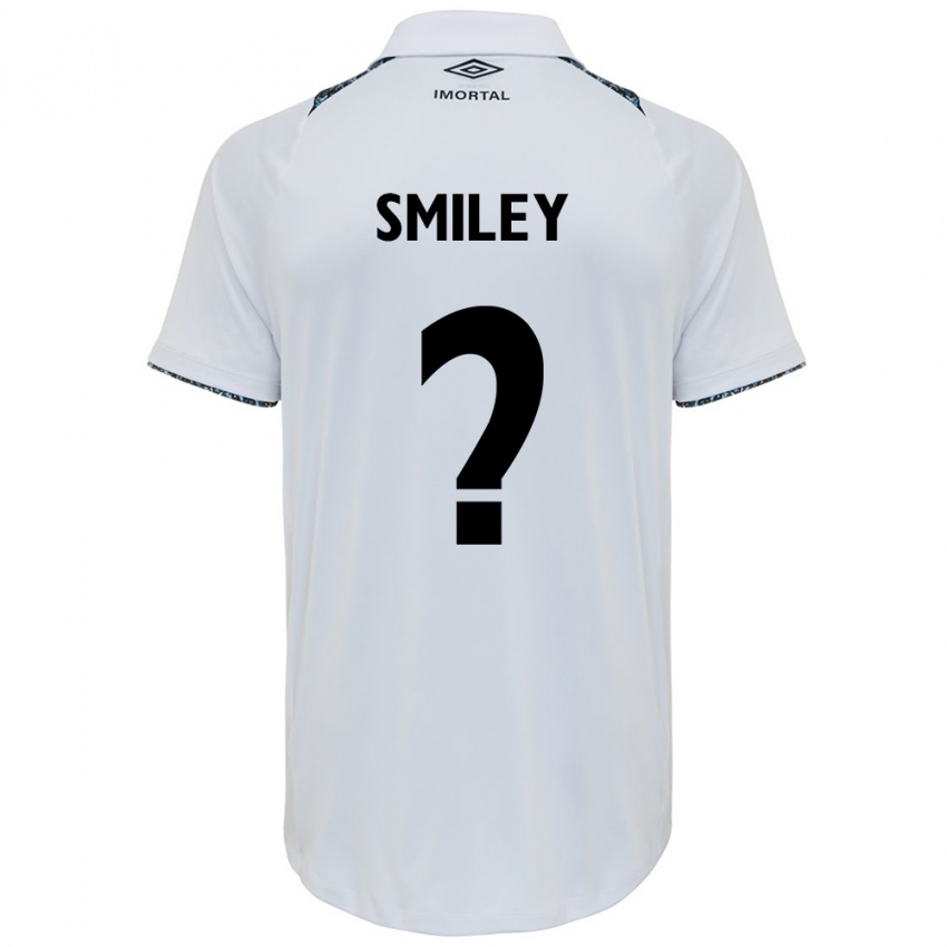 Herren Smiley #0 Weiß Blau Auswärtstrikot Trikot 2024/25 T-Shirt