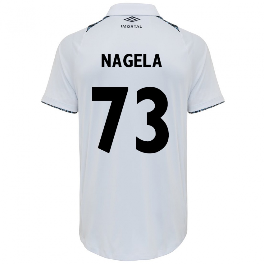 Herren Nágela #73 Weiß Blau Auswärtstrikot Trikot 2024/25 T-Shirt