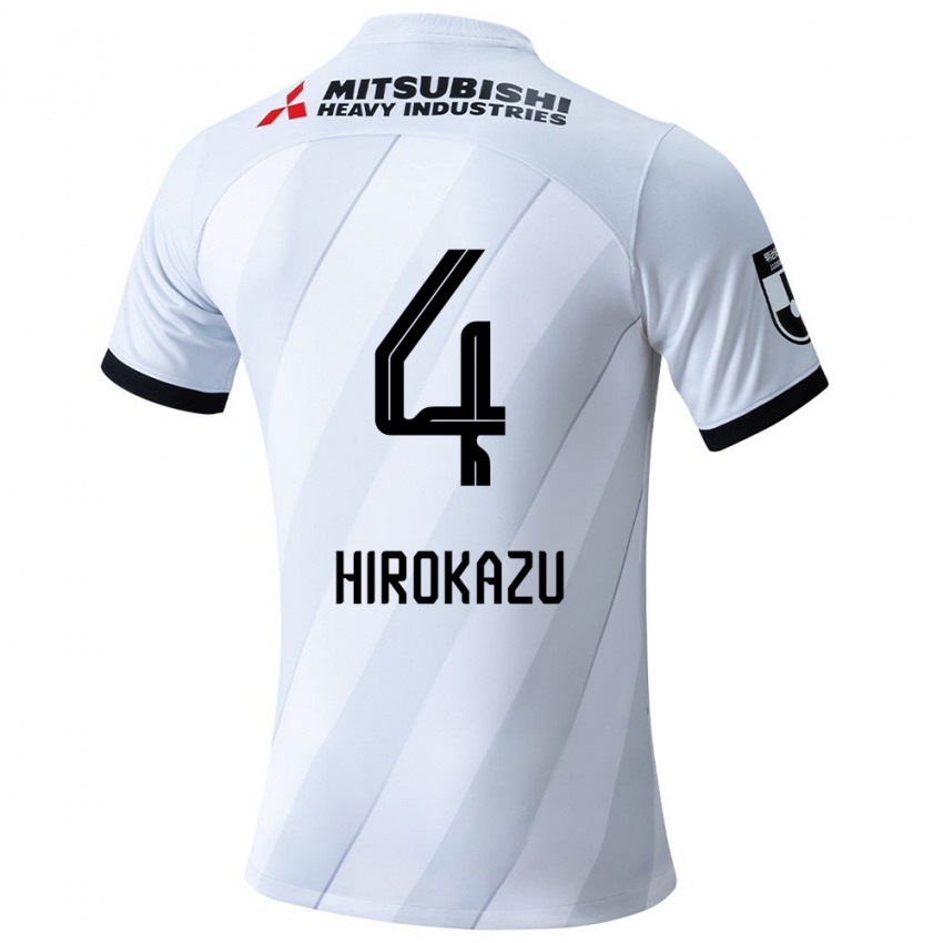 Herren Hirokazu Ishihara #4 Weiß Grau Auswärtstrikot Trikot 2024/25 T-Shirt