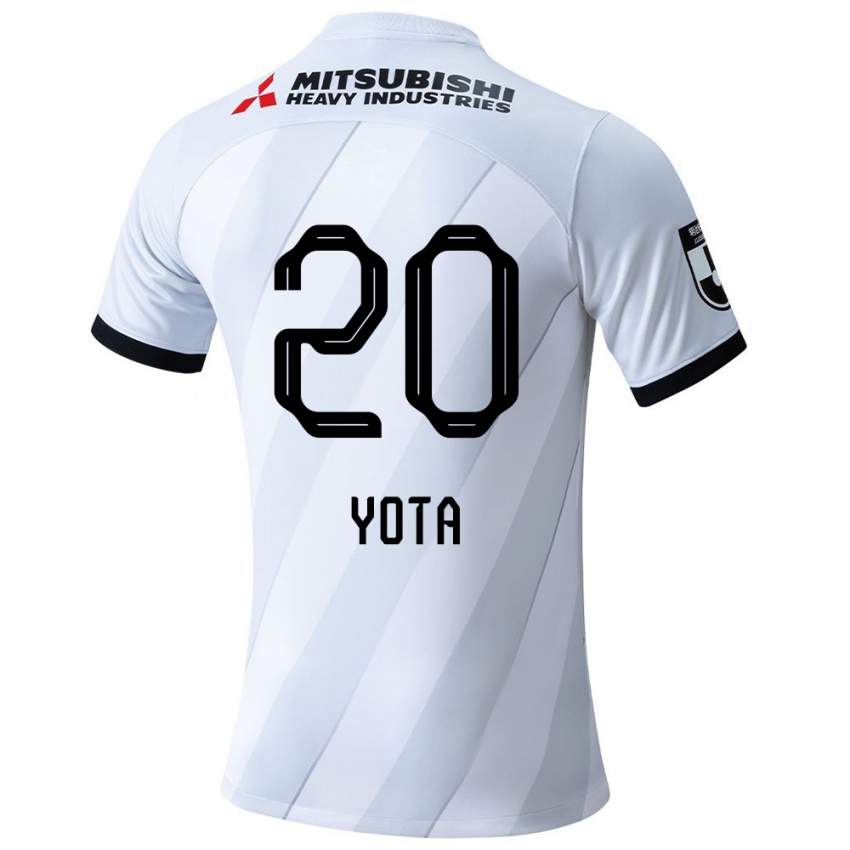 Herren Yota Sato #20 Weiß Grau Auswärtstrikot Trikot 2024/25 T-Shirt