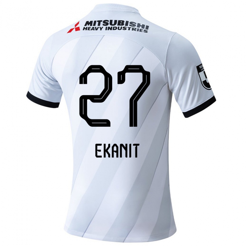 Herren Ekanit Panya #27 Weiß Grau Auswärtstrikot Trikot 2024/25 T-Shirt