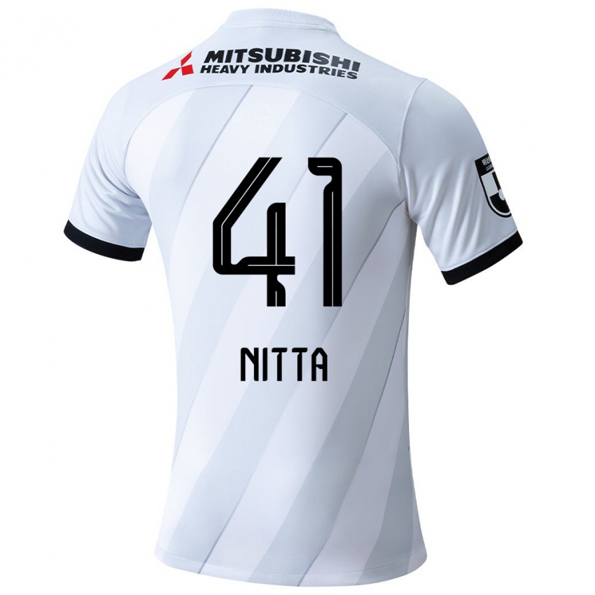 Herren Rio Nitta #41 Weiß Grau Auswärtstrikot Trikot 2024/25 T-Shirt