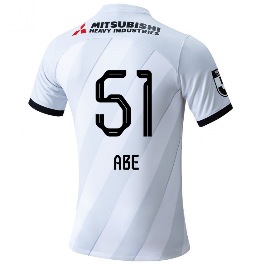 Herren Shintaro Abe #51 Weiß Grau Auswärtstrikot Trikot 2024/25 T-Shirt