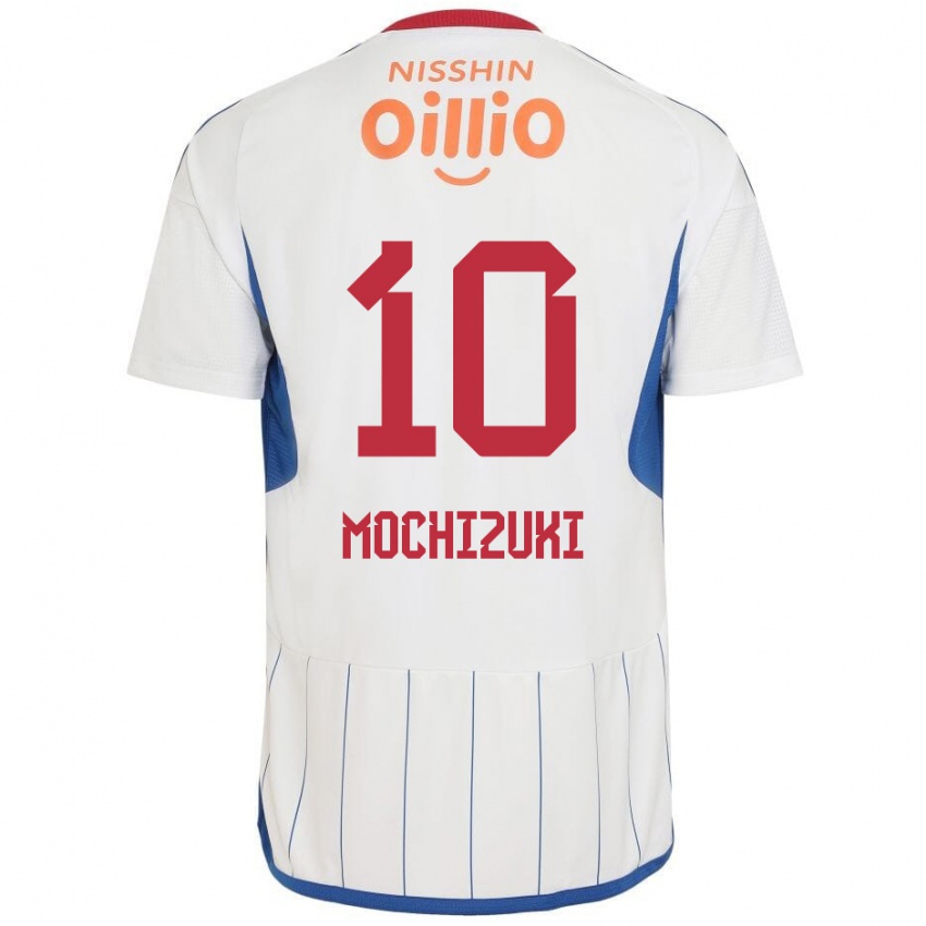 Herren Kohei Mochizuki #10 Weiß Blau Rot Auswärtstrikot Trikot 2024/25 T-Shirt