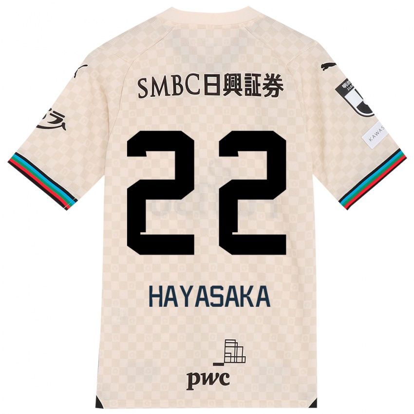 Herren Yuki Hayasaka #22 Weiß Grau Auswärtstrikot Trikot 2024/25 T-Shirt