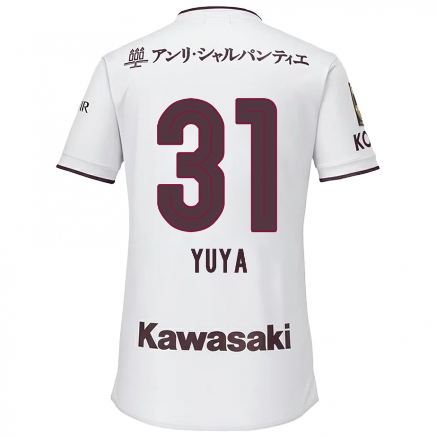 Herren Yuya Nakasaka #31 Weiß Rot Auswärtstrikot Trikot 2024/25 T-Shirt