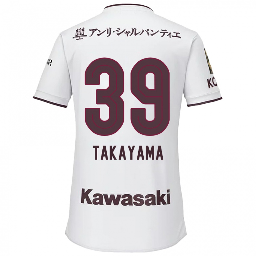 Herren Shioki Takayama #39 Weiß Rot Auswärtstrikot Trikot 2024/25 T-Shirt