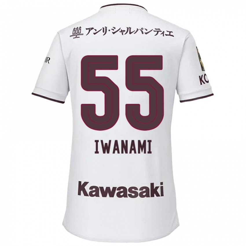 Herren Takuya Iwanami #55 Weiß Rot Auswärtstrikot Trikot 2024/25 T-Shirt