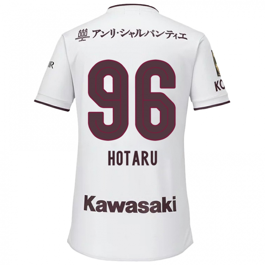 Herren Hotaru Yamaguchi #96 Weiß Rot Auswärtstrikot Trikot 2024/25 T-Shirt