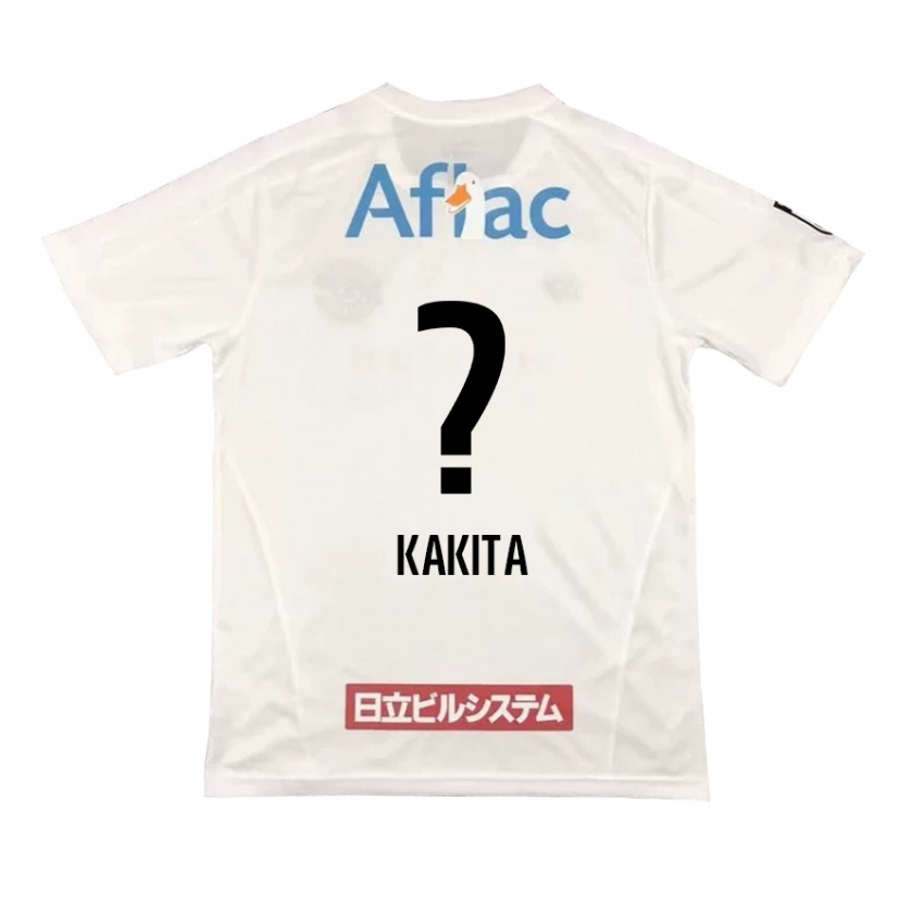 Herren Yuki Kakita #0 Weiß Schwarz Auswärtstrikot Trikot 2024/25 T-Shirt