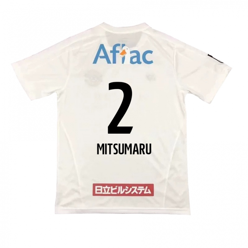 Herren Hiromu Mitsumaru #2 Weiß Schwarz Auswärtstrikot Trikot 2024/25 T-Shirt