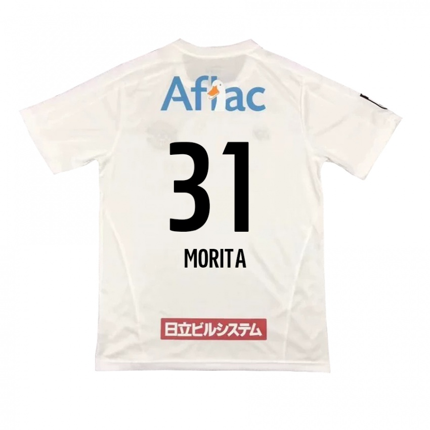 Herren Tatsuya Morita #31 Weiß Schwarz Auswärtstrikot Trikot 2024/25 T-Shirt