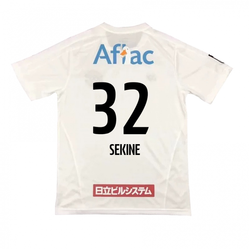 Herren Hiroki Sekine #32 Weiß Schwarz Auswärtstrikot Trikot 2024/25 T-Shirt