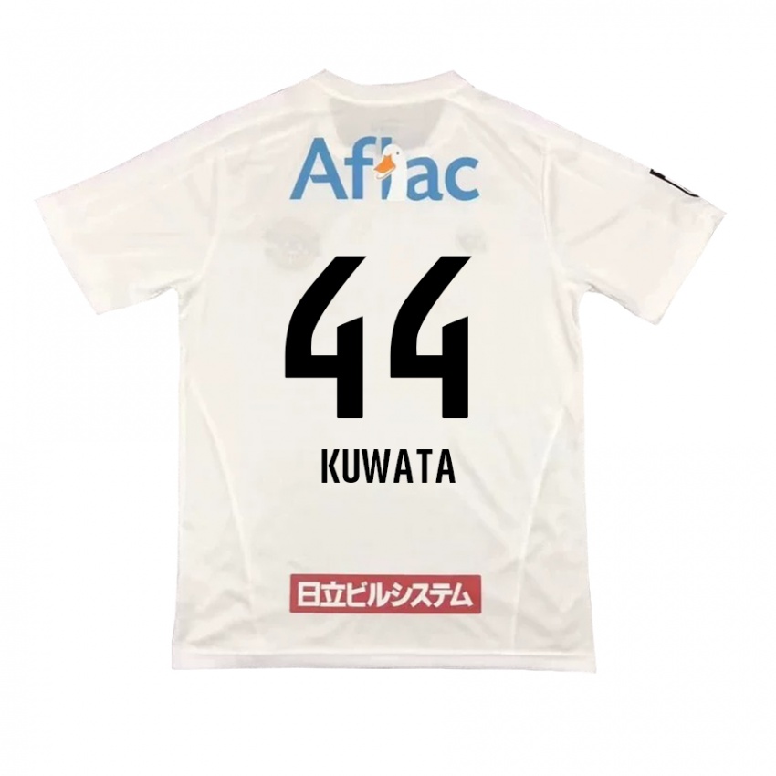 Herren Taisei Kuwata #44 Weiß Schwarz Auswärtstrikot Trikot 2024/25 T-Shirt