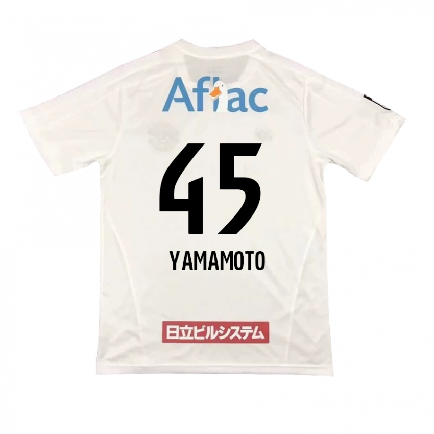 Herren Ota Yamamoto #45 Weiß Schwarz Auswärtstrikot Trikot 2024/25 T-Shirt