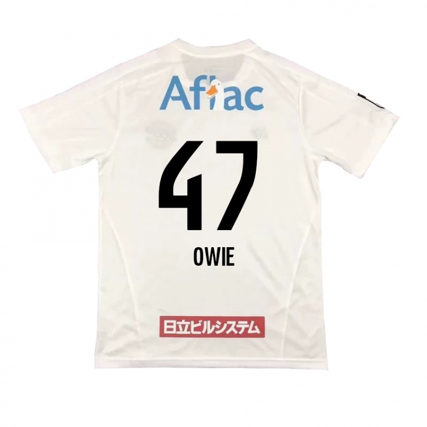 Herren William Owie #47 Weiß Schwarz Auswärtstrikot Trikot 2024/25 T-Shirt