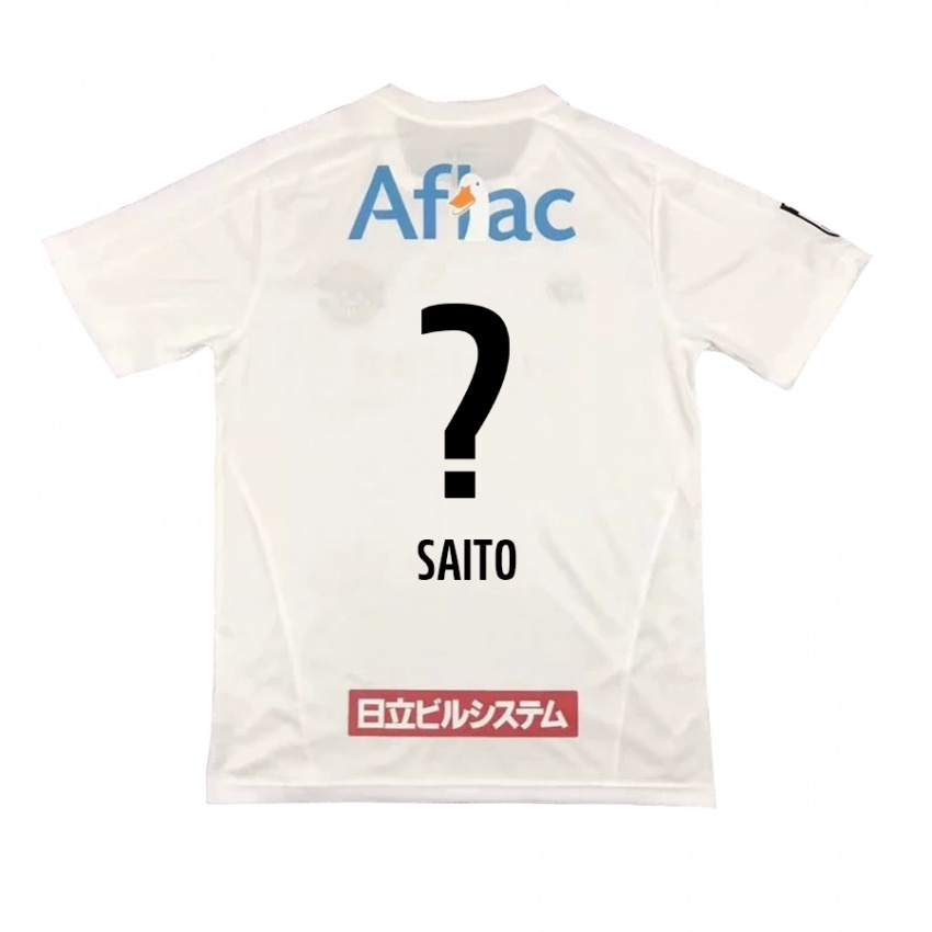 Herren Hikaru Saito #0 Weiß Schwarz Auswärtstrikot Trikot 2024/25 T-Shirt