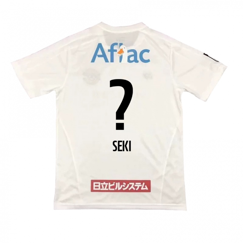 Herren Yuto Seki #0 Weiß Schwarz Auswärtstrikot Trikot 2024/25 T-Shirt