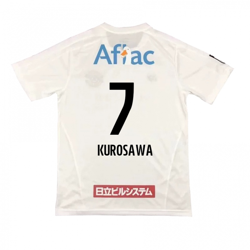 Herren Shido Kurosawa #7 Weiß Schwarz Auswärtstrikot Trikot 2024/25 T-Shirt