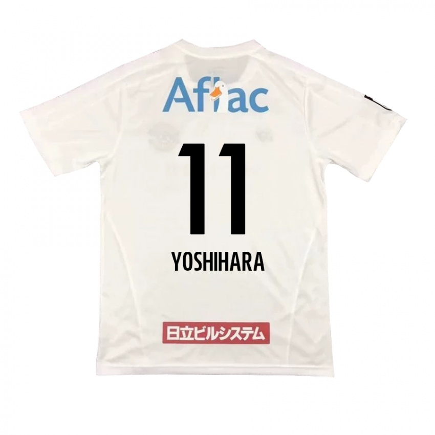 Herren Futo Yoshihara #11 Weiß Schwarz Auswärtstrikot Trikot 2024/25 T-Shirt