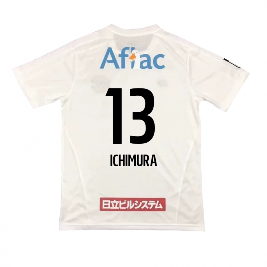 Herren Ken Ichimura #13 Weiß Schwarz Auswärtstrikot Trikot 2024/25 T-Shirt