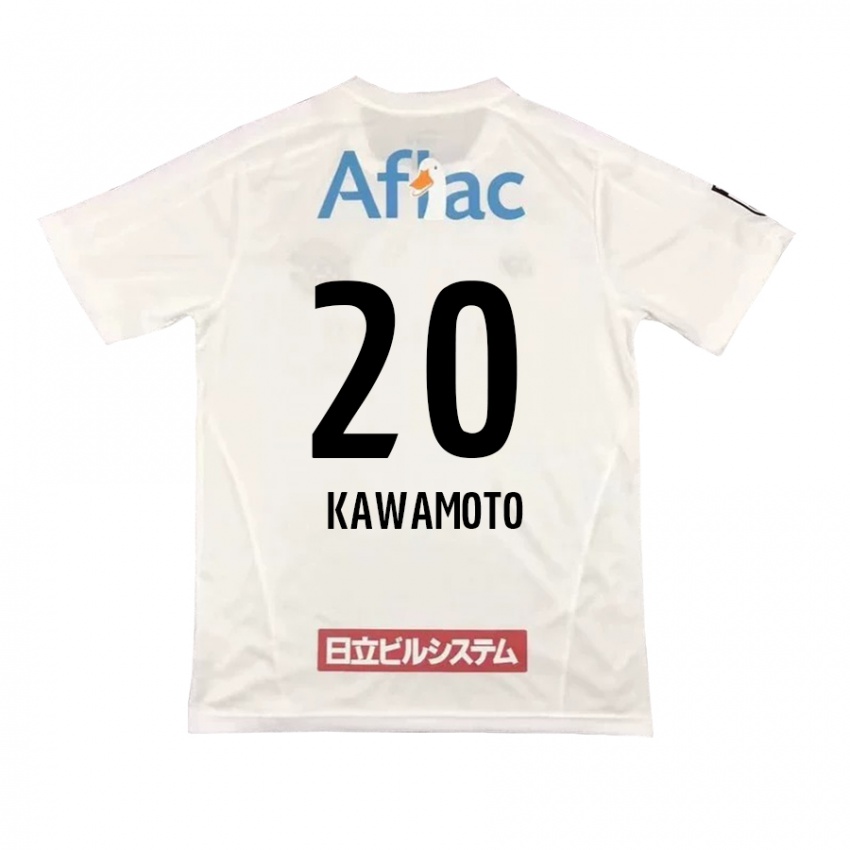 Herren Daizen Kawamoto #20 Weiß Schwarz Auswärtstrikot Trikot 2024/25 T-Shirt