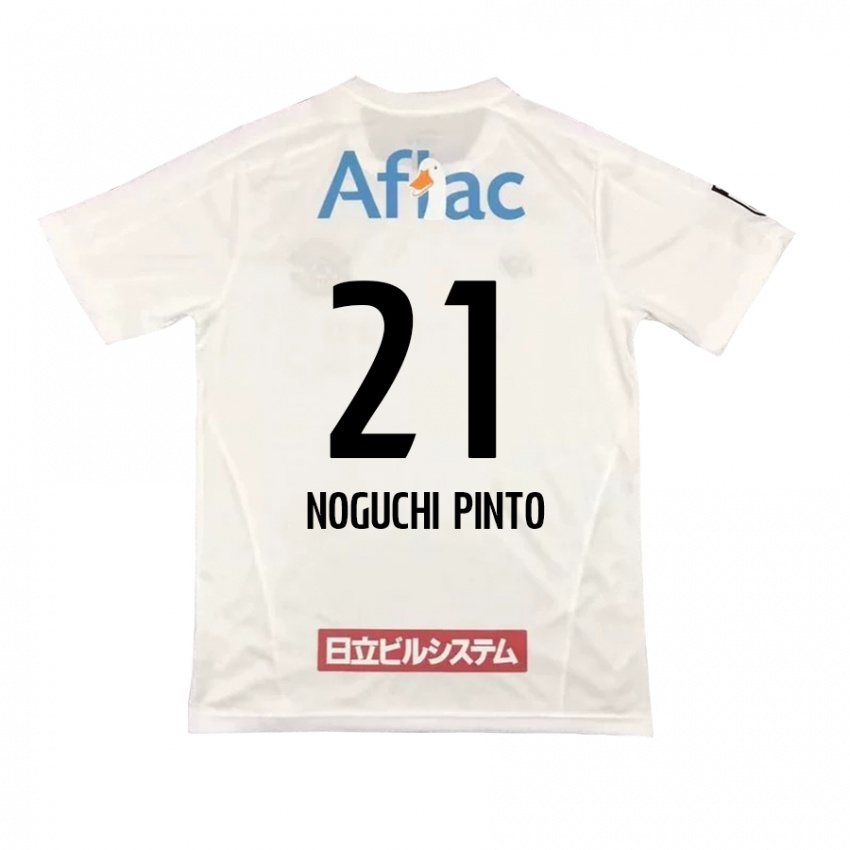 Herren Amato Noguchi Pinto #21 Weiß Schwarz Auswärtstrikot Trikot 2024/25 T-Shirt