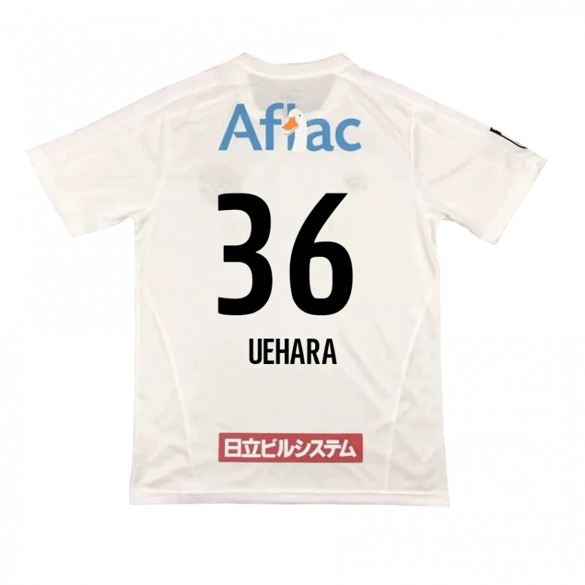 Herren Reo Uehara #36 Weiß Schwarz Auswärtstrikot Trikot 2024/25 T-Shirt