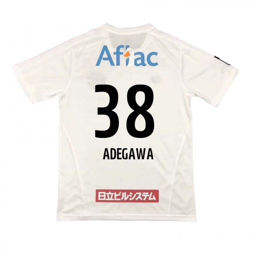 Herren Koa Adegawa #38 Weiß Schwarz Auswärtstrikot Trikot 2024/25 T-Shirt