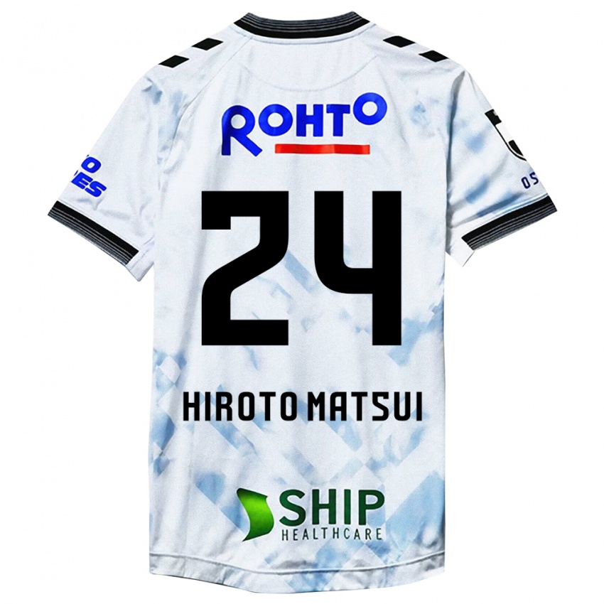 Herren Elijah Hiroto Matsui #24 Weiß Schwarz Auswärtstrikot Trikot 2024/25 T-Shirt