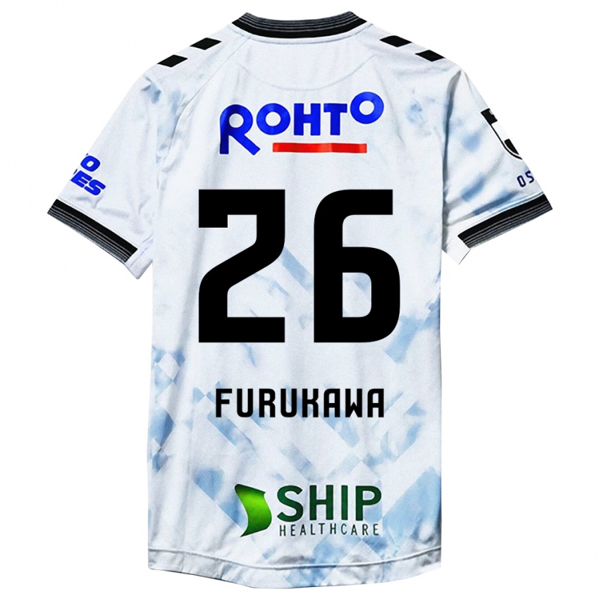 Herren Kanta Furukawa #26 Weiß Schwarz Auswärtstrikot Trikot 2024/25 T-Shirt