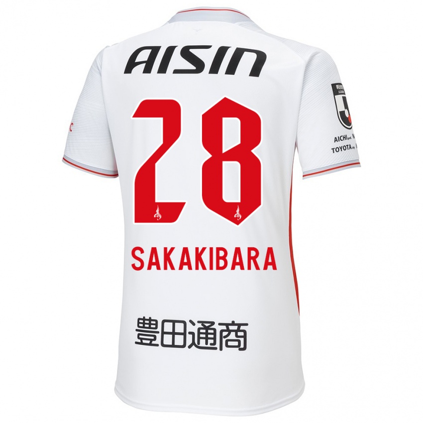 Herren Kyota Sakakibara #28 Weiß Gelb Rot Auswärtstrikot Trikot 2024/25 T-Shirt