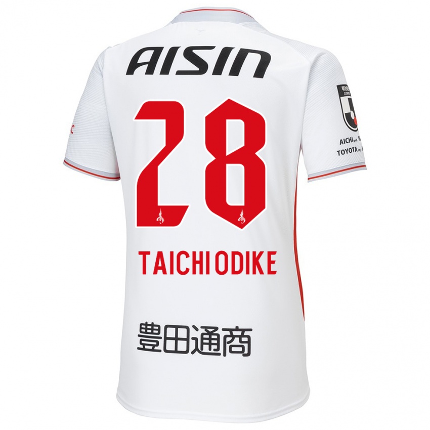 Herren Chisom Taichi Odike #28 Weiß Gelb Rot Auswärtstrikot Trikot 2024/25 T-Shirt