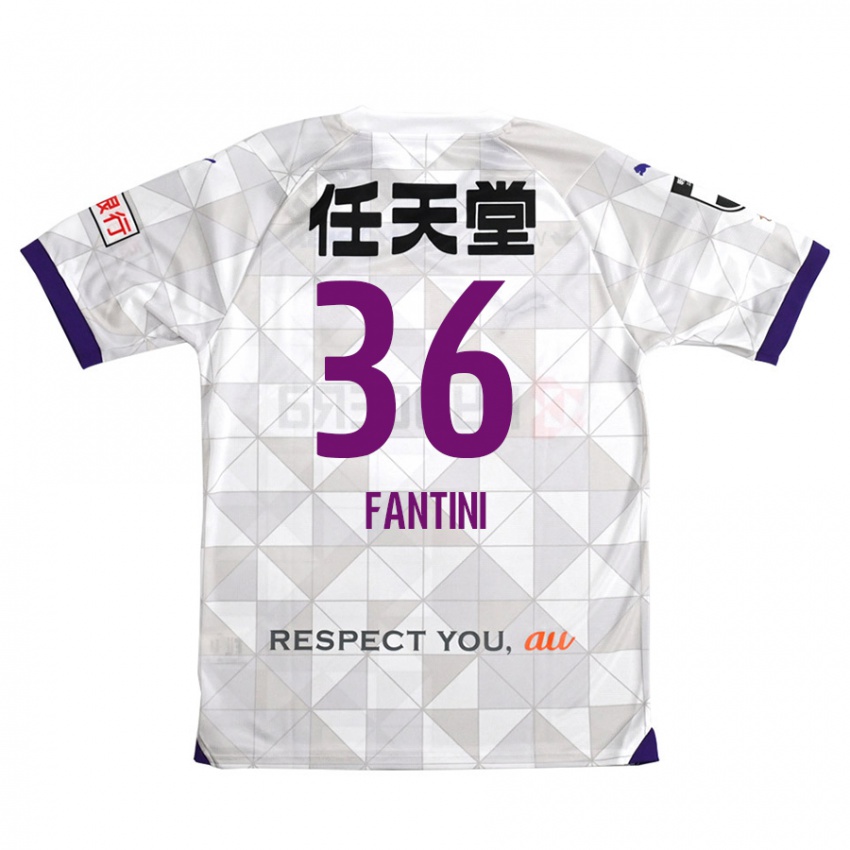 Herren Akira Fantini #36 Weiß Lila Auswärtstrikot Trikot 2024/25 T-Shirt